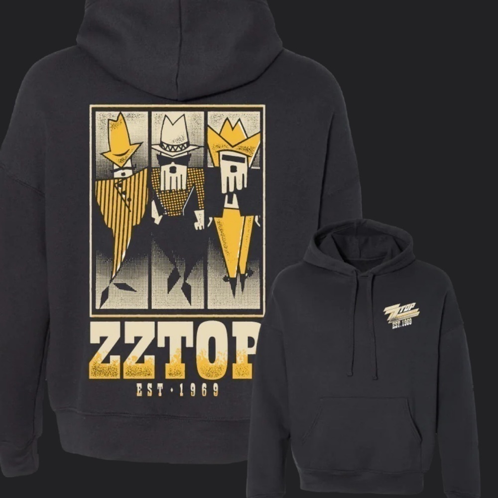 ZZTOP 2019 Tour black hoodie sweatshirt Men’s Sz M